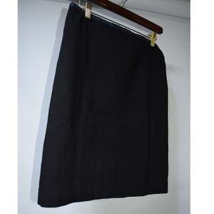 Theory Black Seamed Pencil Skirt Size 8 Minimalist Office Career